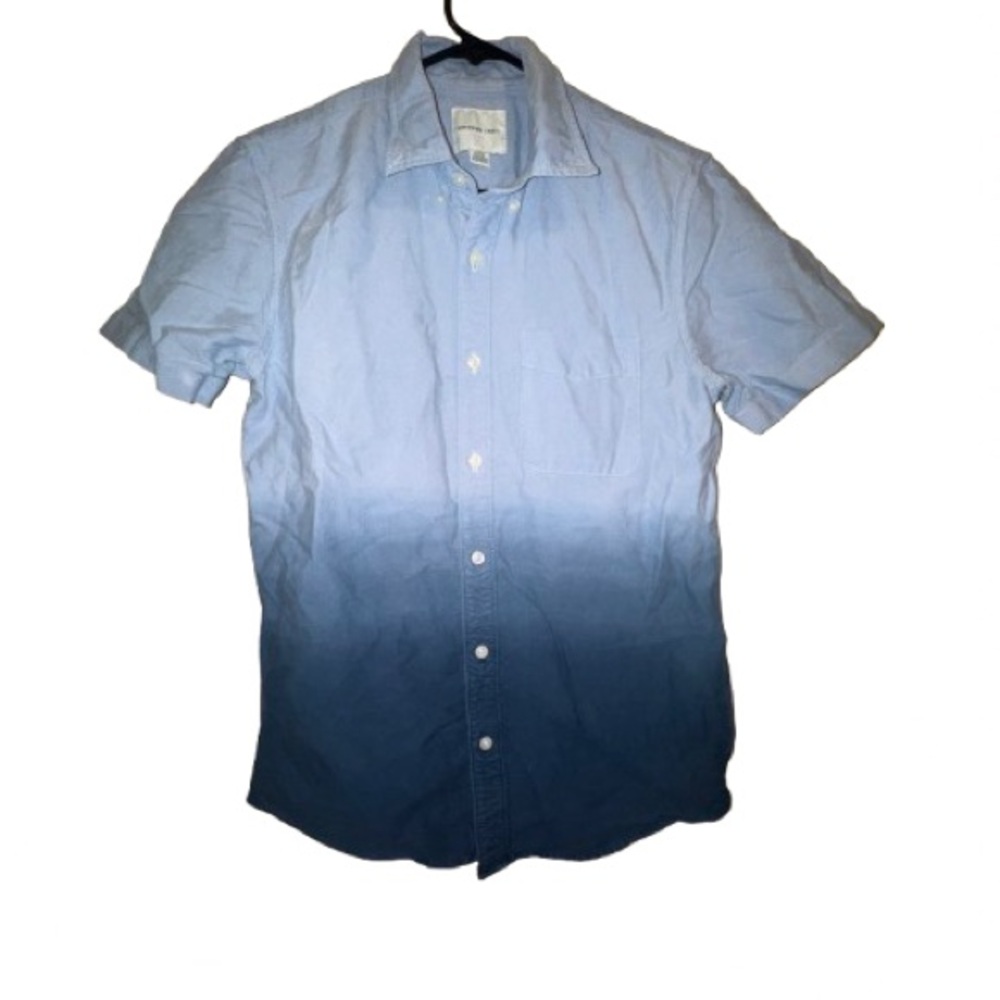 American Eagle Outfitters Blue Ombre Casual Shirt